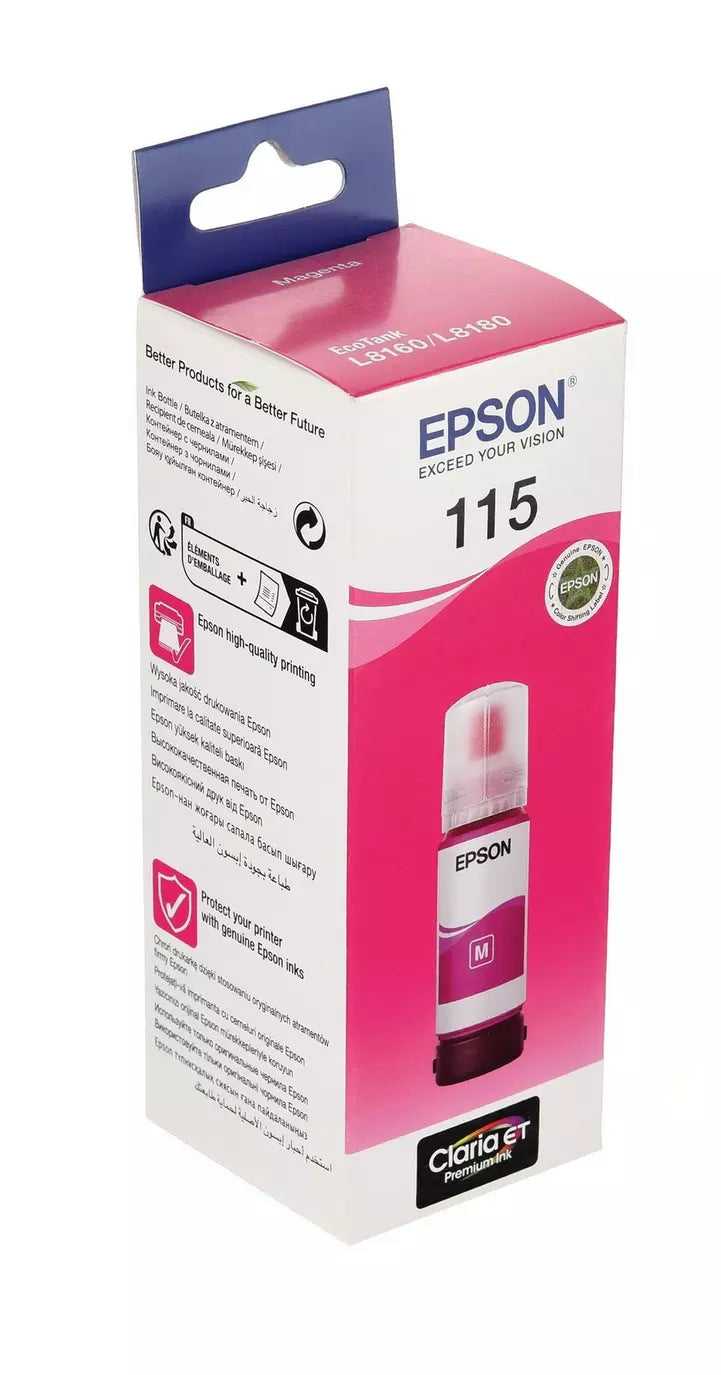 Epson 115 Magenta Ink Bottle 70ml (EcoTank L8160)