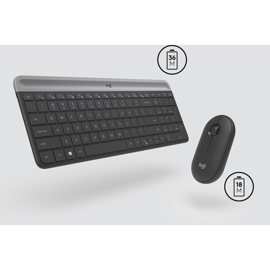 Logitech MK470 Wireless Keyboard And Mouse Graphite USB