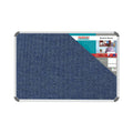 BULLETIN BOARD RIBBED ALUM FRAME 900*600MM DENIM Aluminium Frame