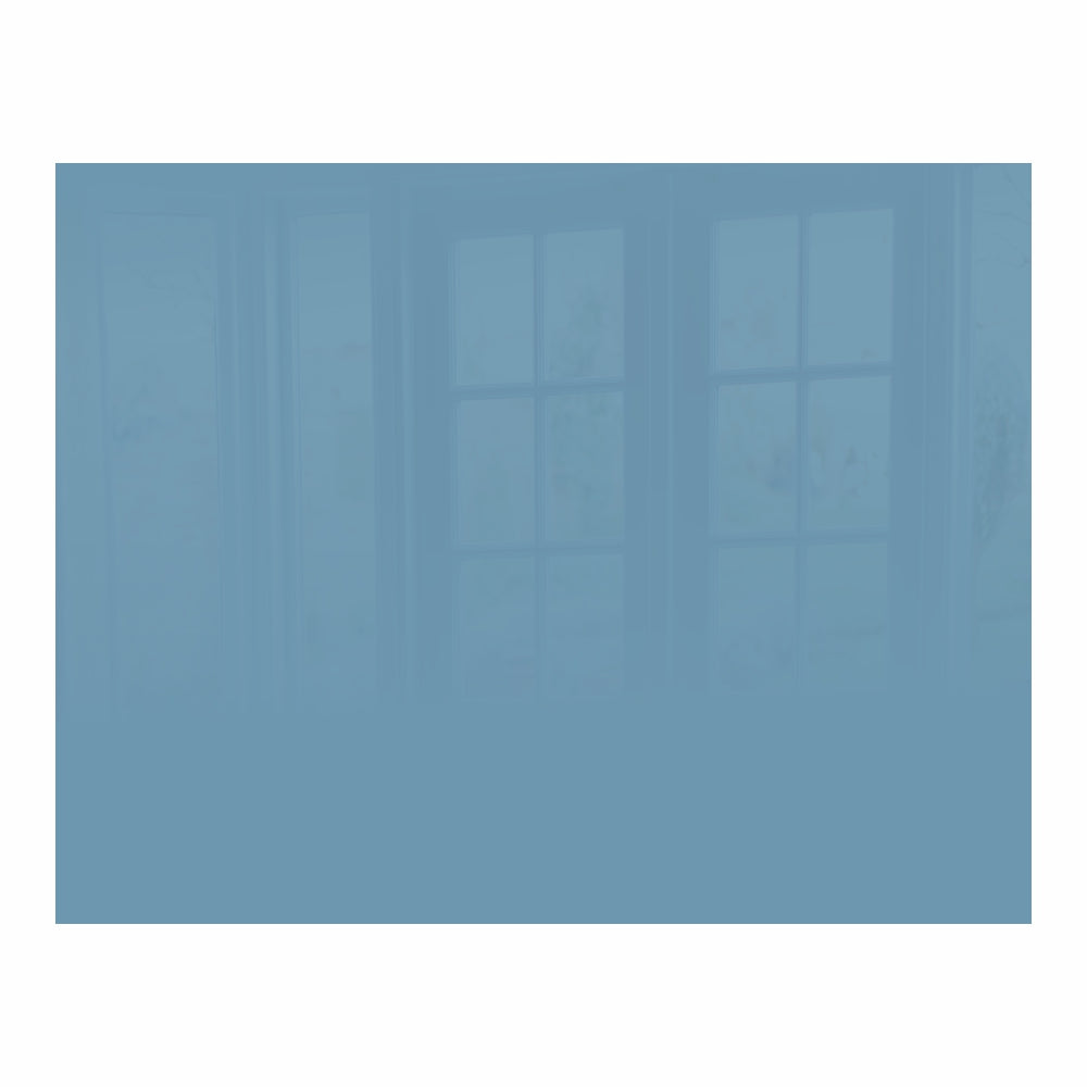 DECORATIVE GLASS WALL TILE 898MM X 700MM PASTEL BLUE