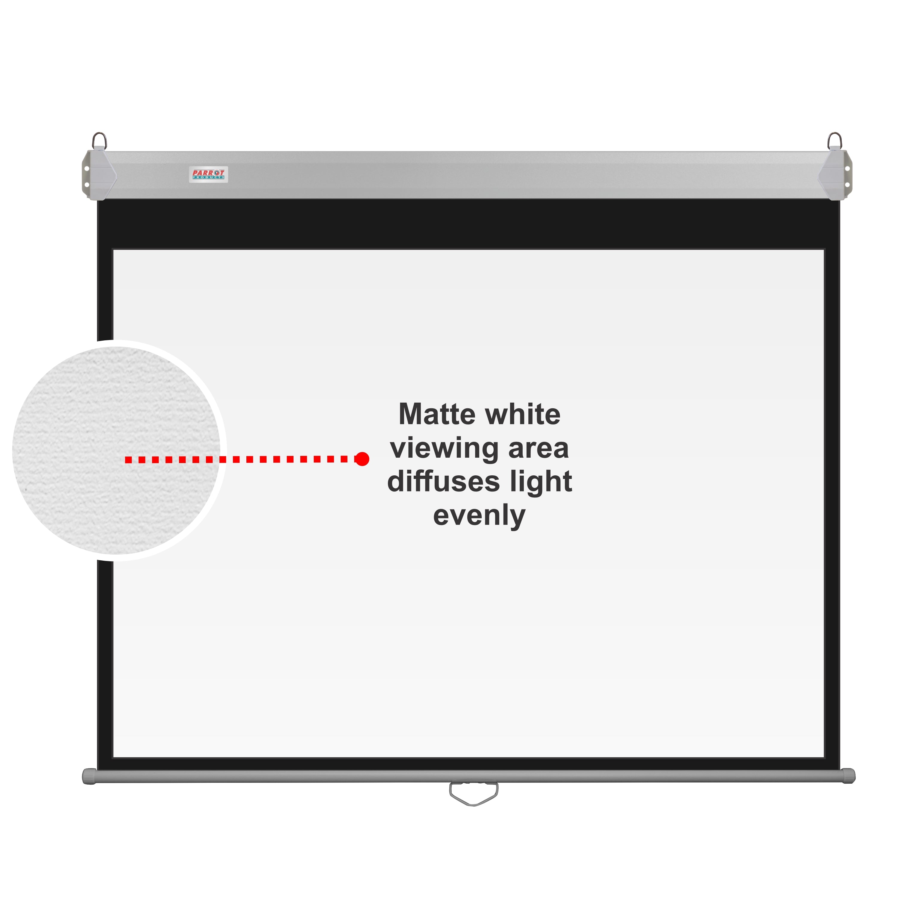 Parrot Pulldown Screen 2440*1850mm (View: 2340*1750mm - 4:3)