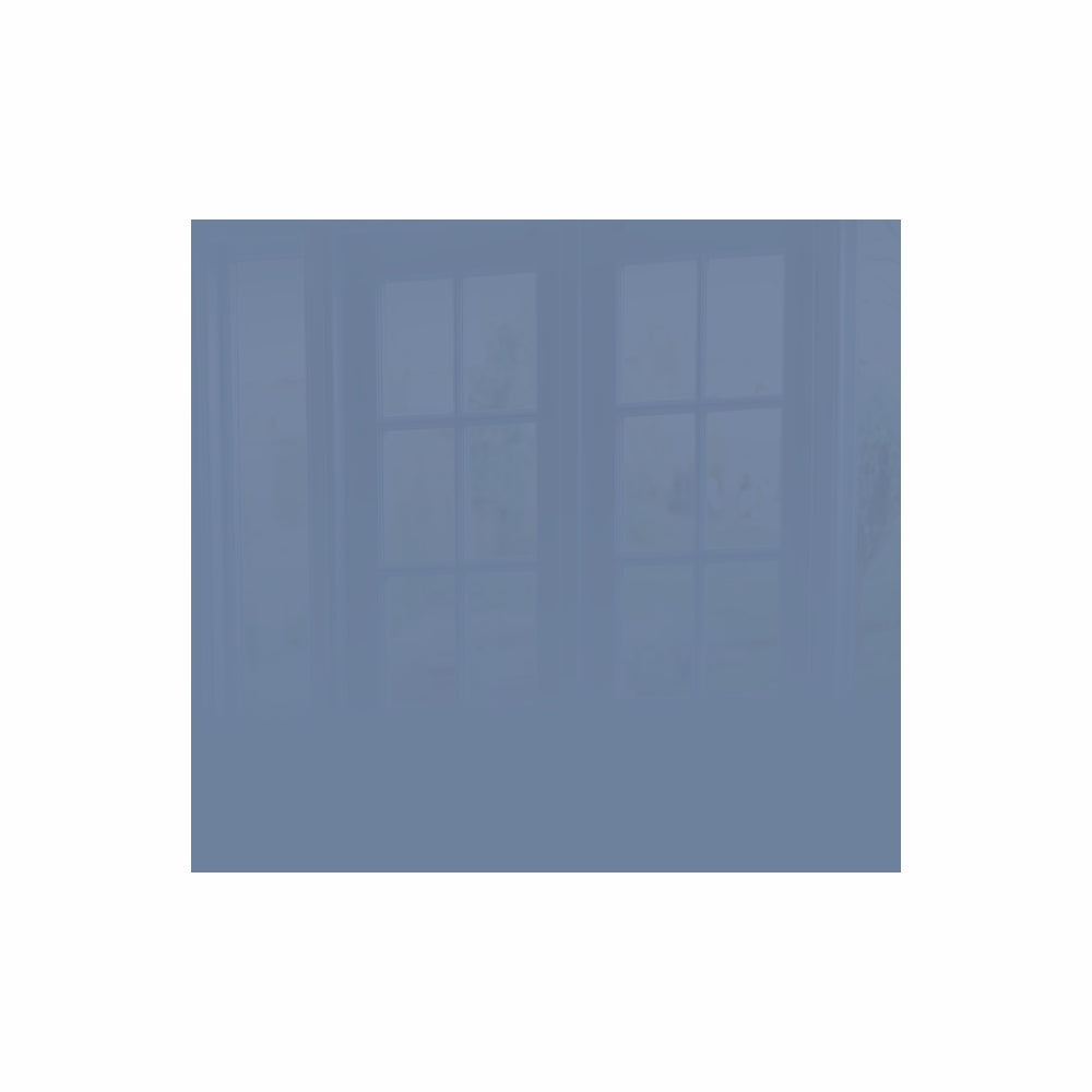 DECORATIVE GLASS WALL TILE 598MM X 650MM PIGEON BLUE