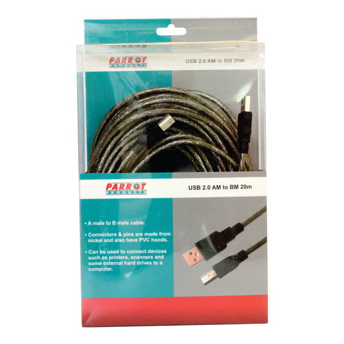USB 2.0 AM To BM 20 Meters AV Cable - Parrot at JATA KZN Durban