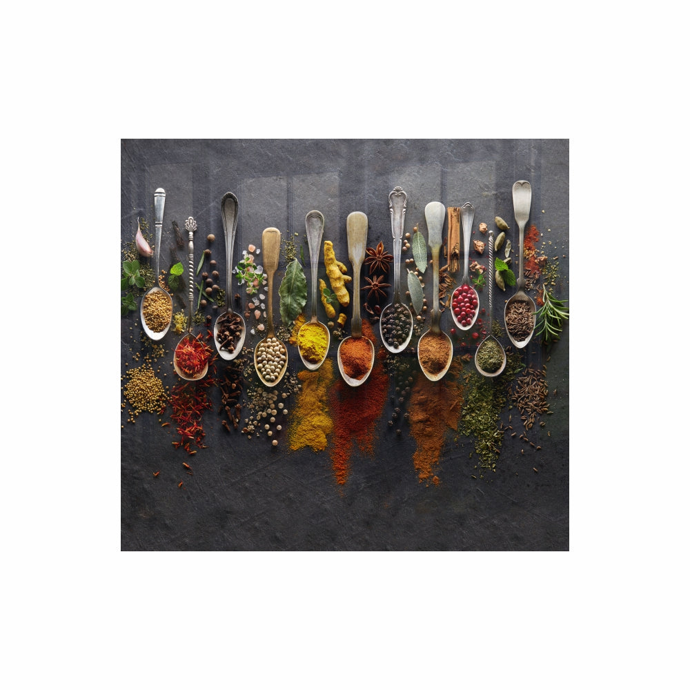 DECORATIVE GLASS WALL TILE 598MM X 650MM SPICES