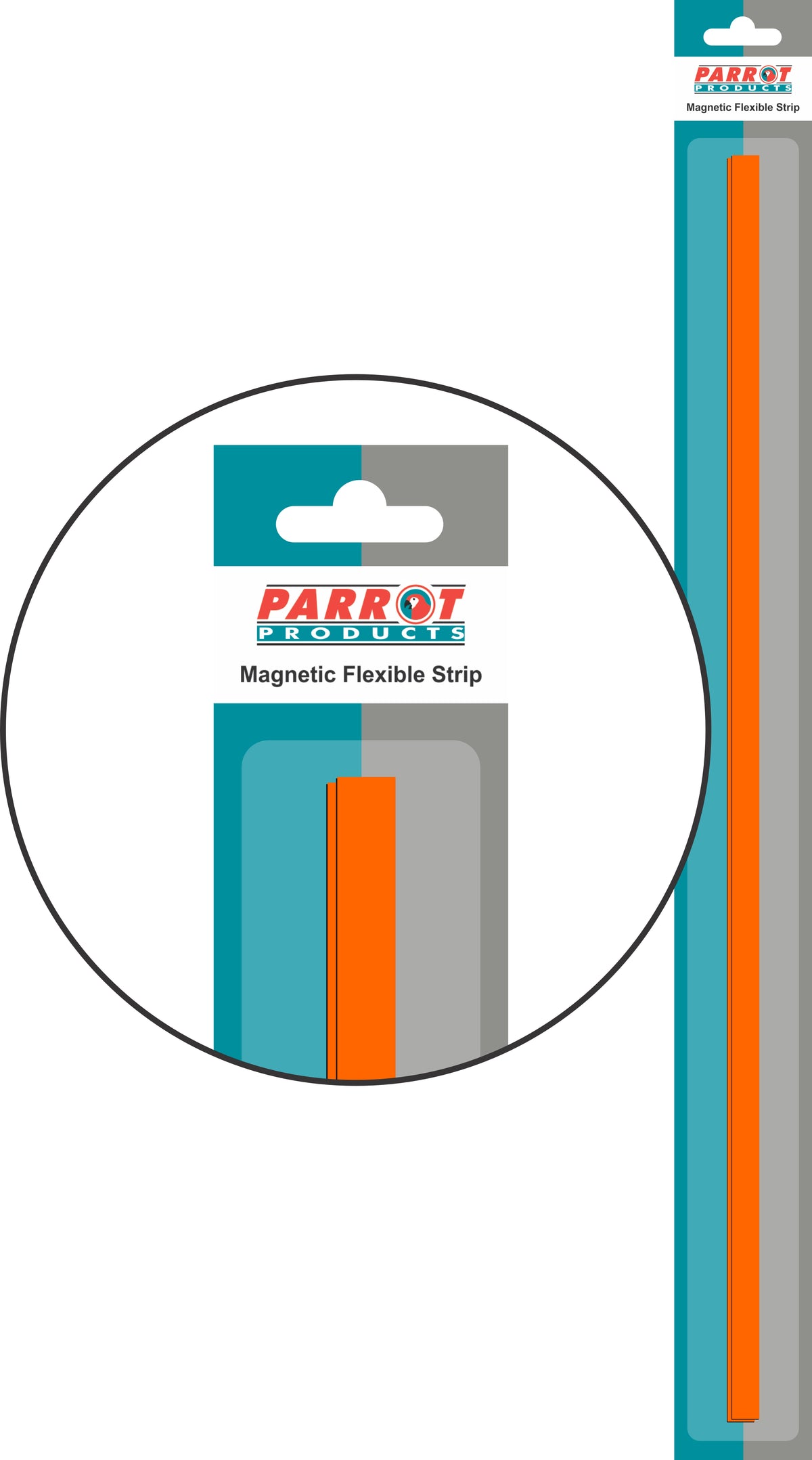 MAGNETIC FLEXIBLE STRIPS 1000*10MM ORANGE