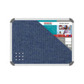 Bulletin Board Ribbed Aluminium Frame (600x450mm - Denim)