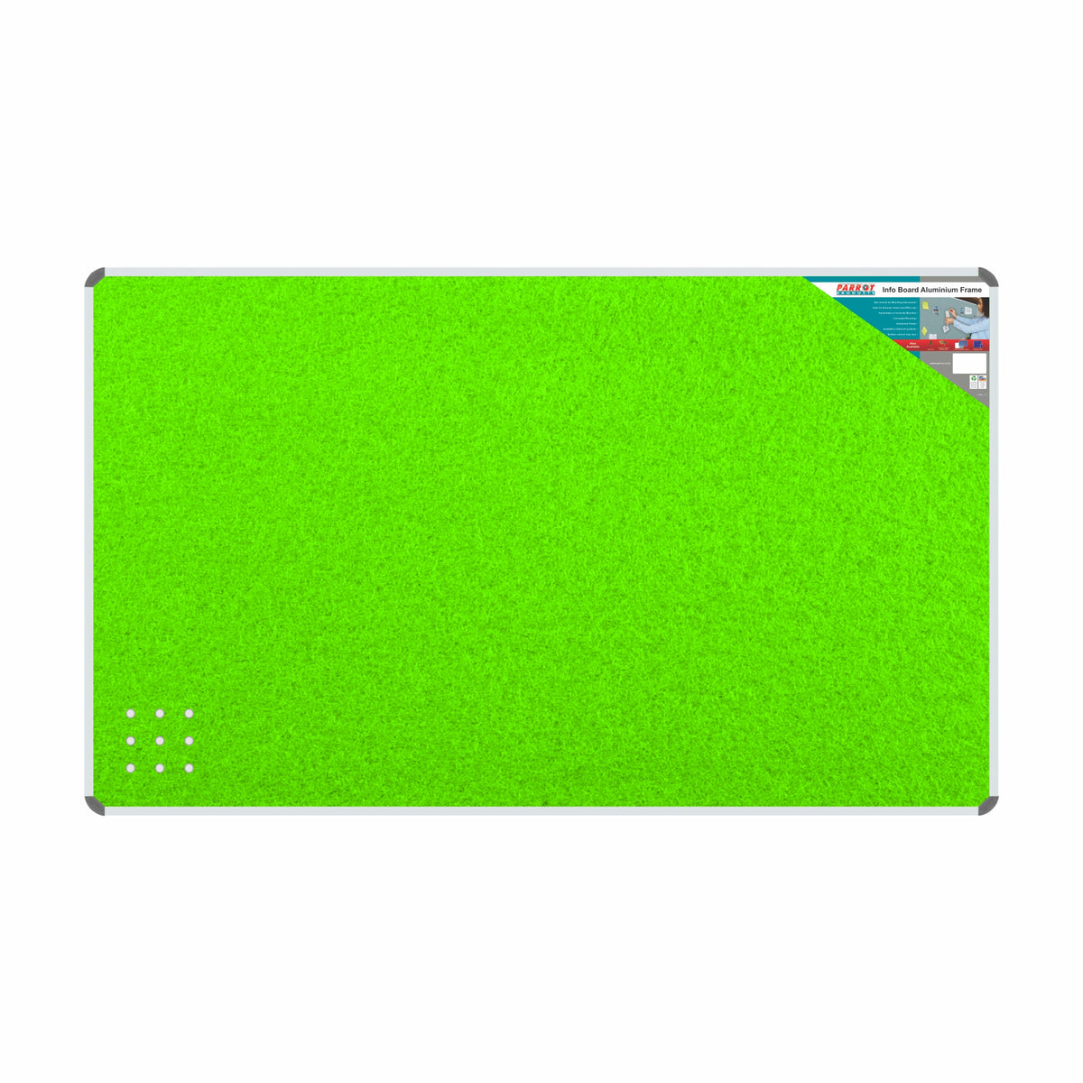 INFO BOARD ALUMINIUM FRAME 2000*1200MM LIME GREEN