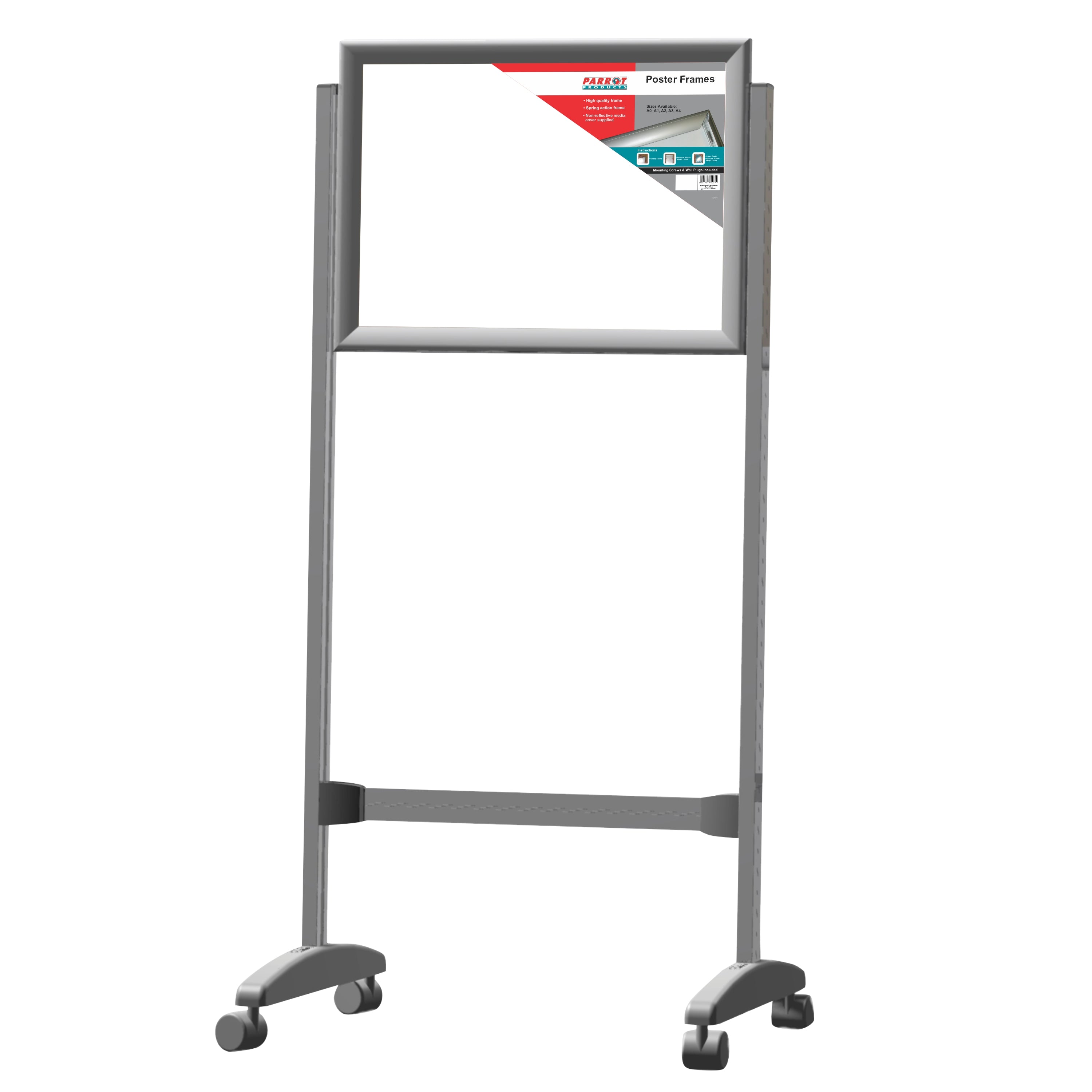 Poster Frame Stand (A0 - Double Sided - Castors)