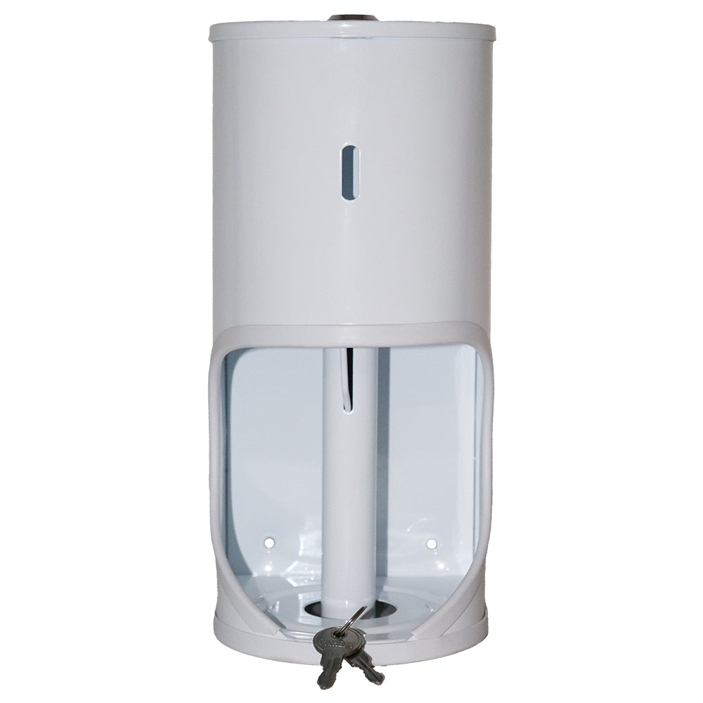 TR2 Toilet Roll Holder Lockable - Mild Steel White