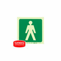 Photoluminescent 190MM Safety Sign - E26-Male Symbol