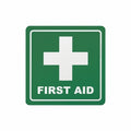 Green First Aid Symbolic Sign - Printed on White ACP (150 x 150mm)