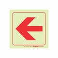 Photoluminescent 190mm Safety Sign F37 Arrow Left
