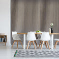 Acoustic Slatted Wall Panel 600  2400mm  Light Oak