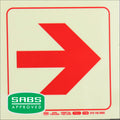 PHOTOLUMINESCENT 190MM SAFETY SIGN - F36-ARROW RIGHT