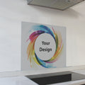 DECORATIVE GLASS WALL TILE 598x650x6MM CUSTOMIZED PRINT