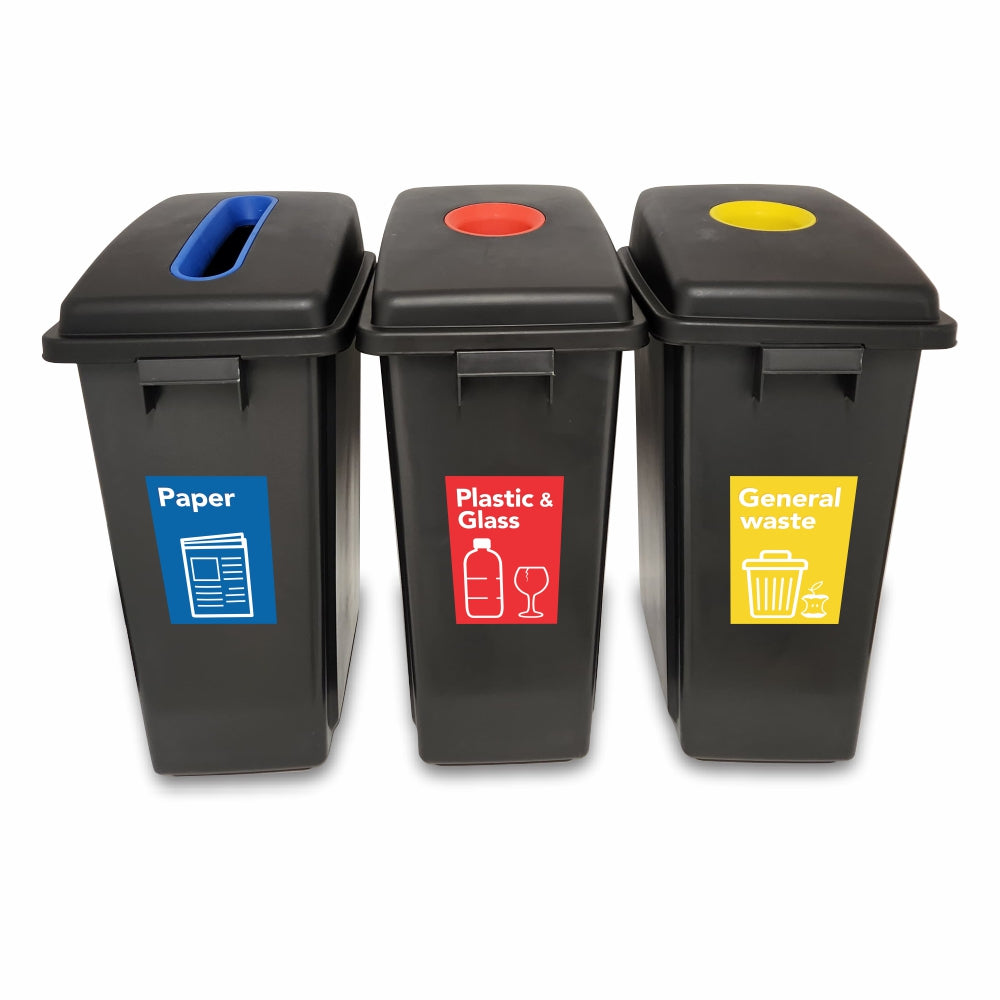 BIN RECYCLING SET OF 3 - PLASTIC Thrash