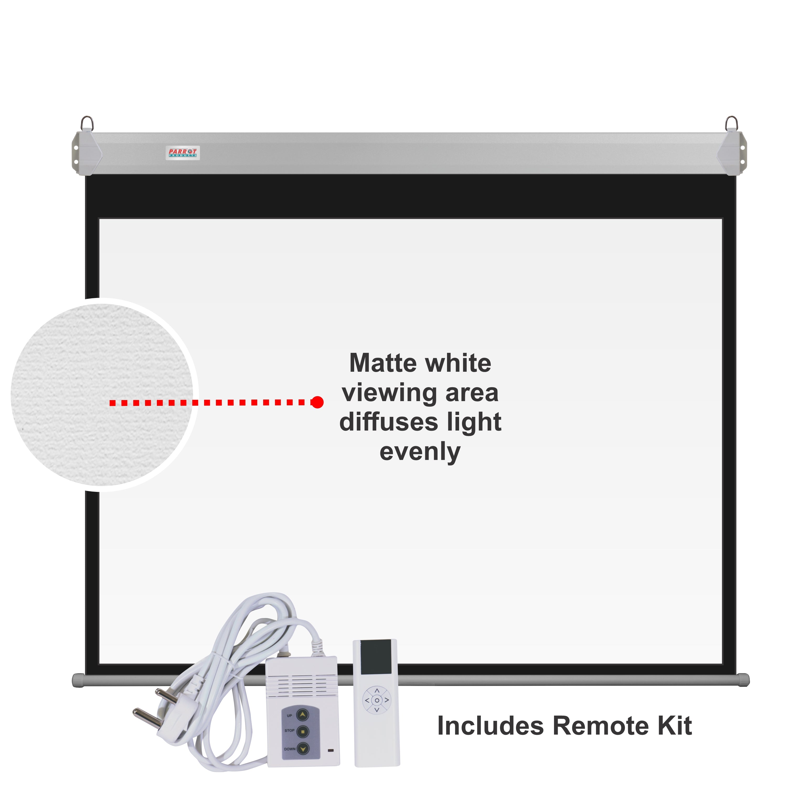 Electric Projector Screen 3050*3050mm (View: 2950*2950mm - 1:1)