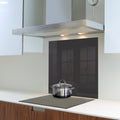 Decorative Glass Wall Tile (598 x 650 x 6mm) Metallic Black