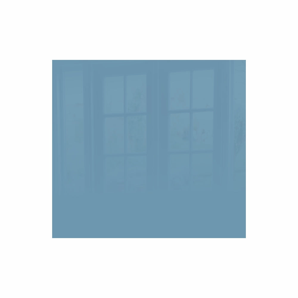 DECORATIVE GLASS WALL TILE 598MM X 650MM PASTEL BLUE