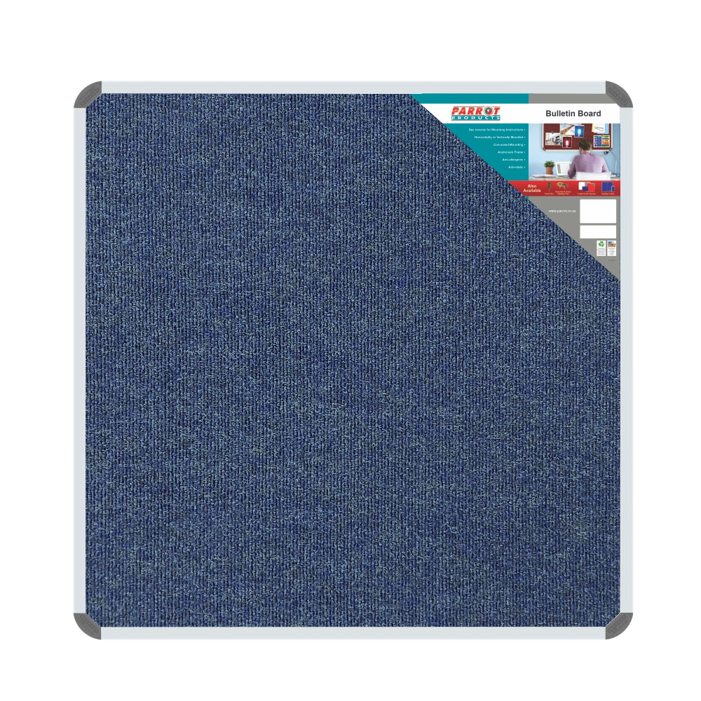 BULLETIN BOARD RIBBED ALUM FRAME 1000*1000MM DENIM Aluminium Frame