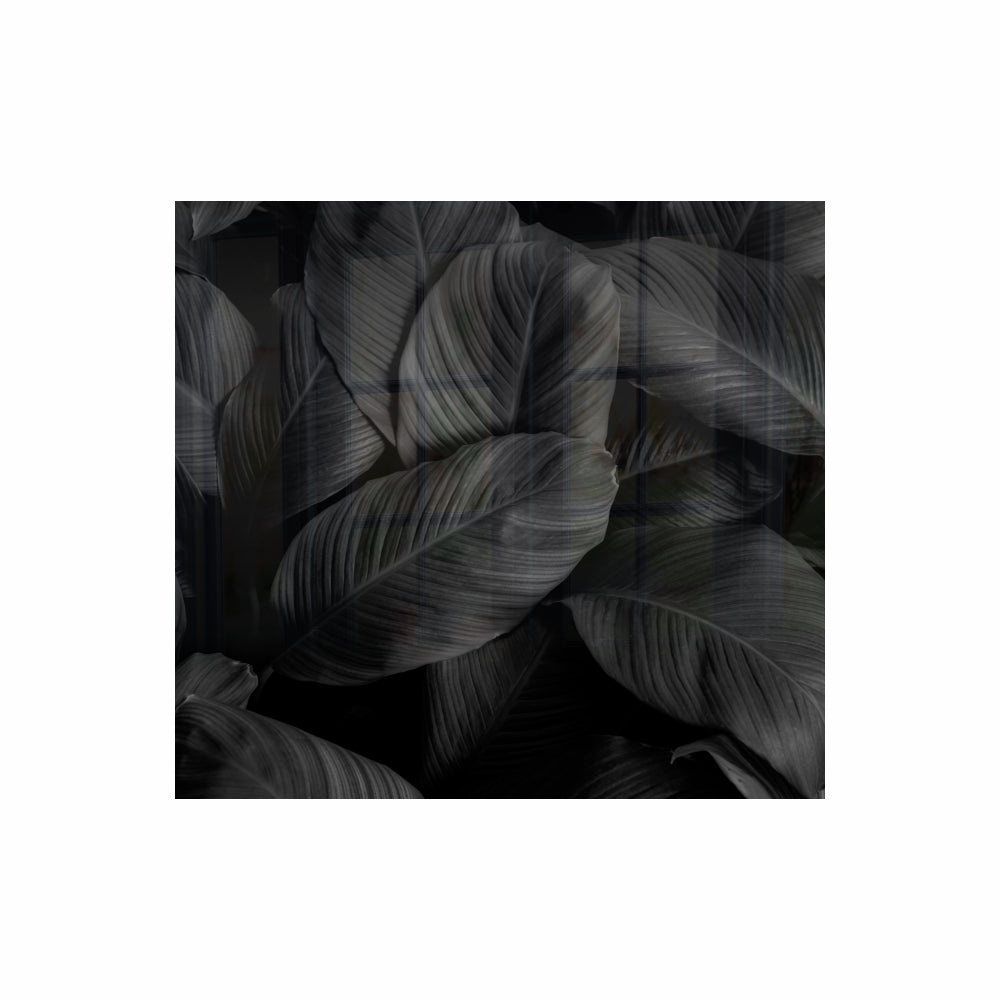 DECORATIVE GLASS WALL TILE 598MM X 650MM FEATHERS