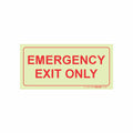 Photoluminescent 190mm Safety Sign F41 Emergency Exit Only