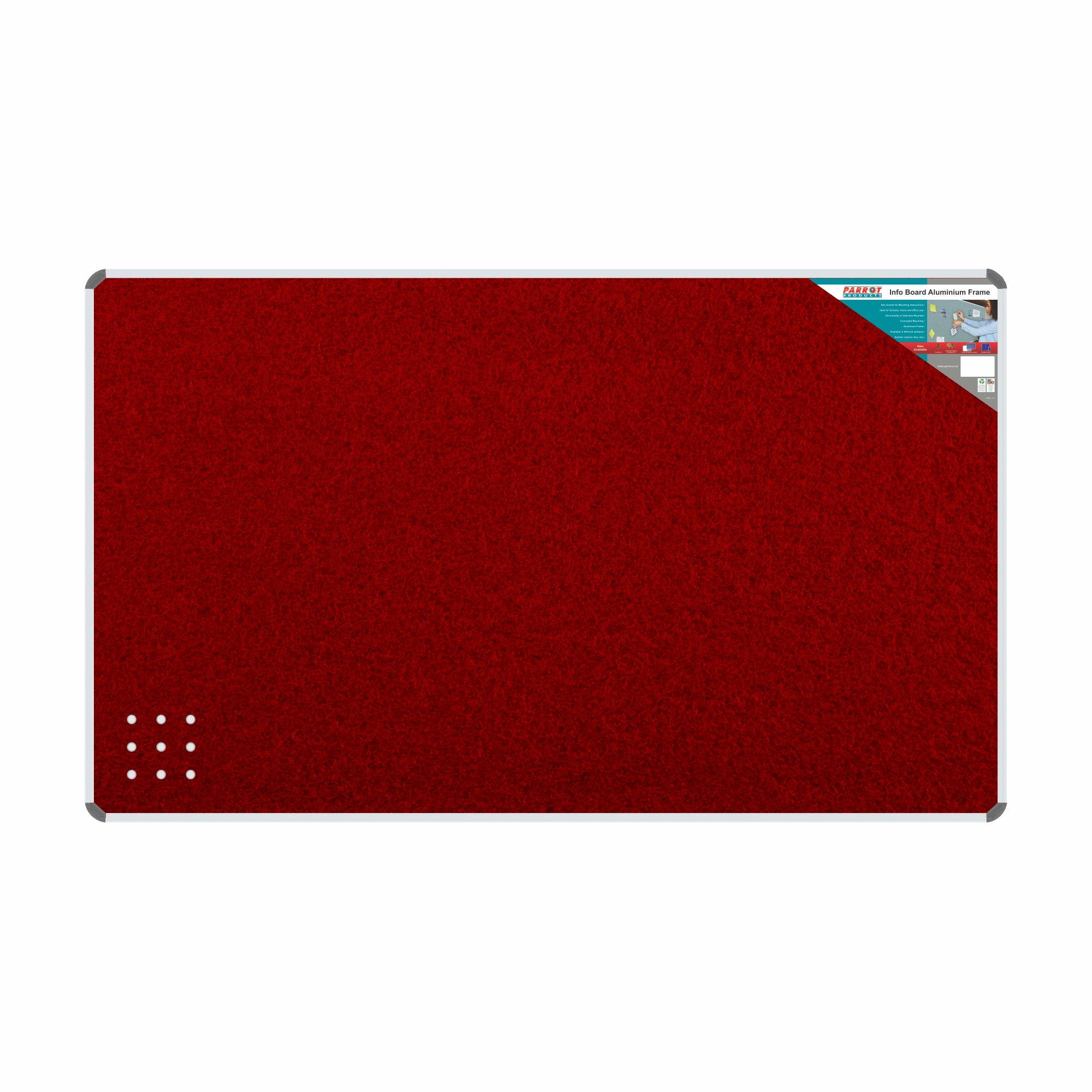 Info Board (Aluminium Frame - 1500*900mm - Burgandy)