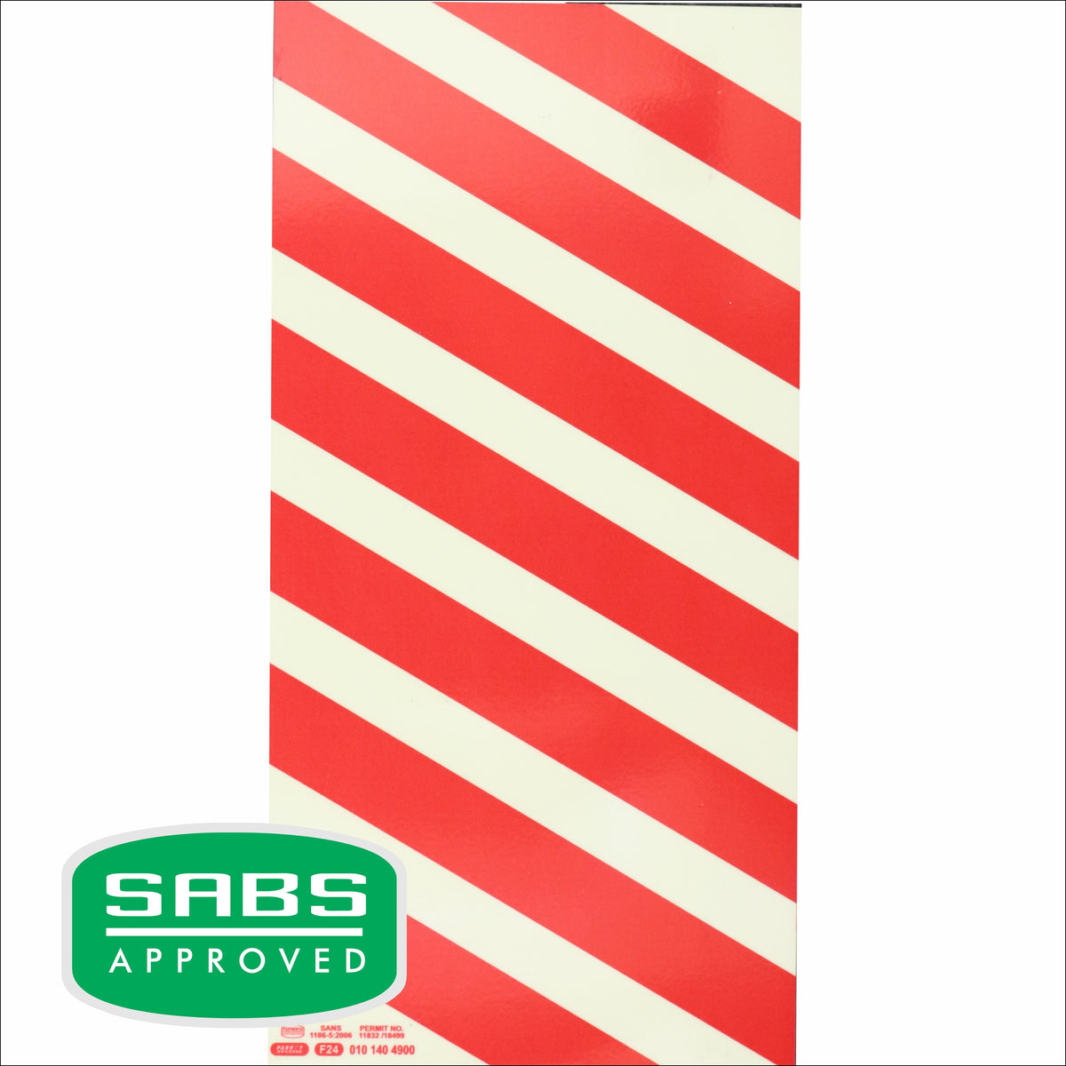 PHOTOLUMINESCENT 190MM SAFETY SIGN - F24-CHEVRONS