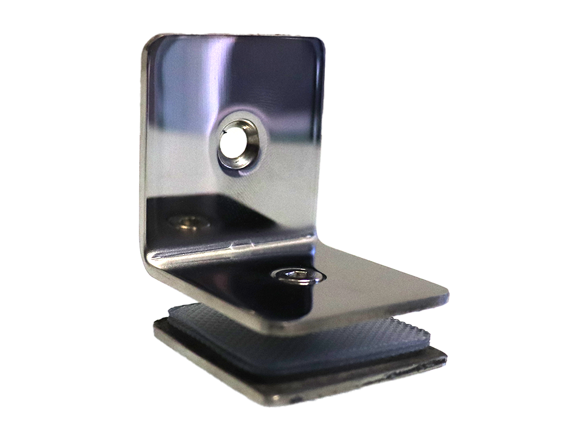 SHOWER PANEL GLASS CLAMP - (MIRROR FINISH)