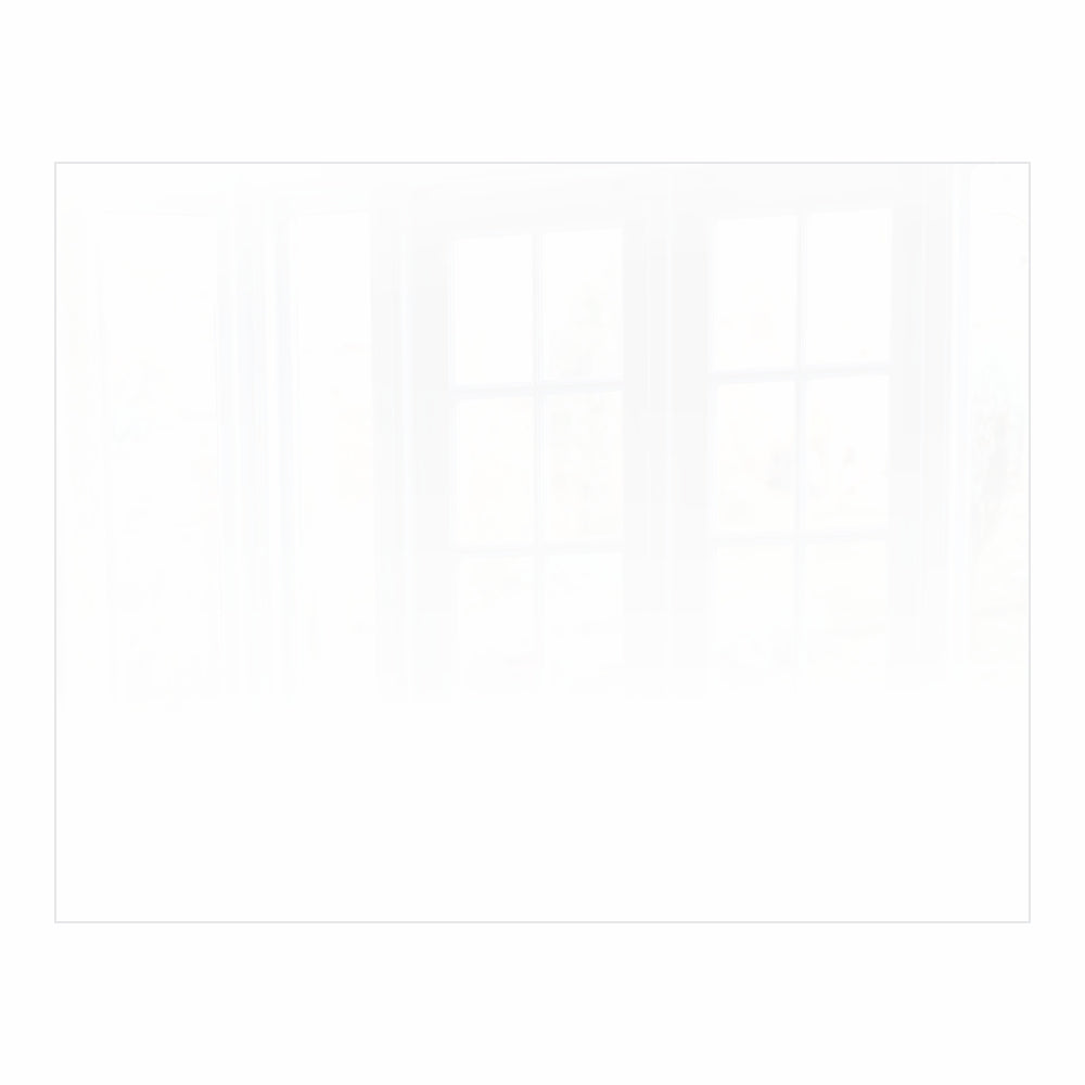 Decorative Glass Wall Tile (898 X 700 X 6mm) White RAL9010