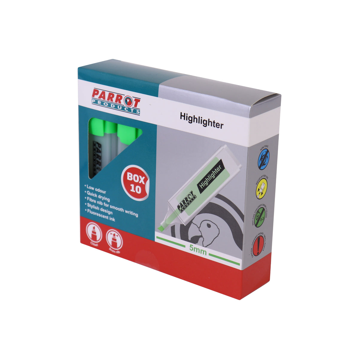 MARKER HIGHLIGHTER BOX 10 GREEN