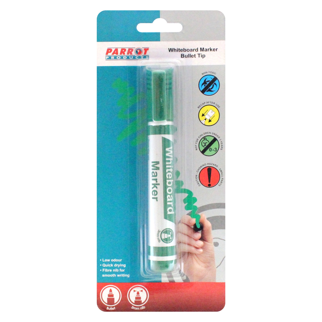 Whiteboard Marker (Bullet Tip - Carded - Green)