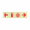 Photoluminescent 190mm Safet Sign F3 Fire Hydrant Fire Extinguisher Fore Hose Reel Arrow Right
