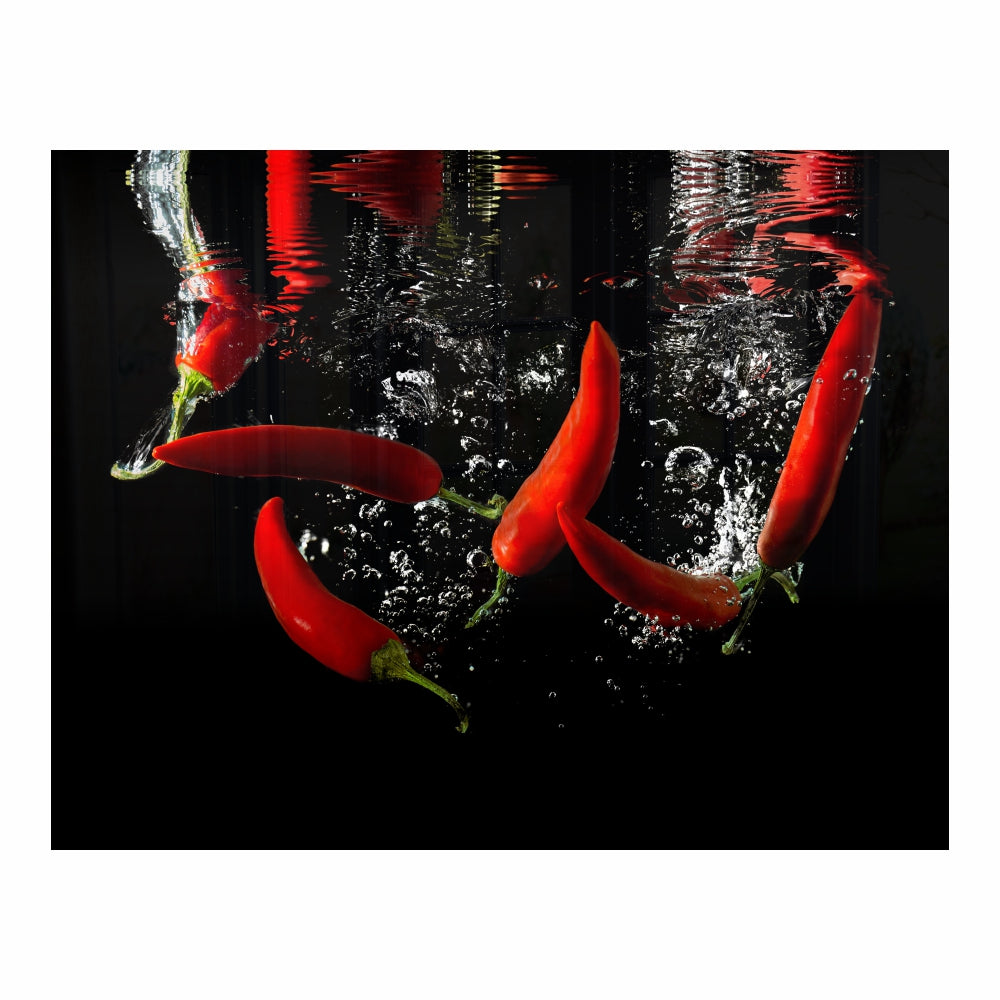 Decorative Glass Wall Tile (898 X 700 X 6mm) Chilli 898x700mm Wall Art - Parrot at JATA KZN Durban