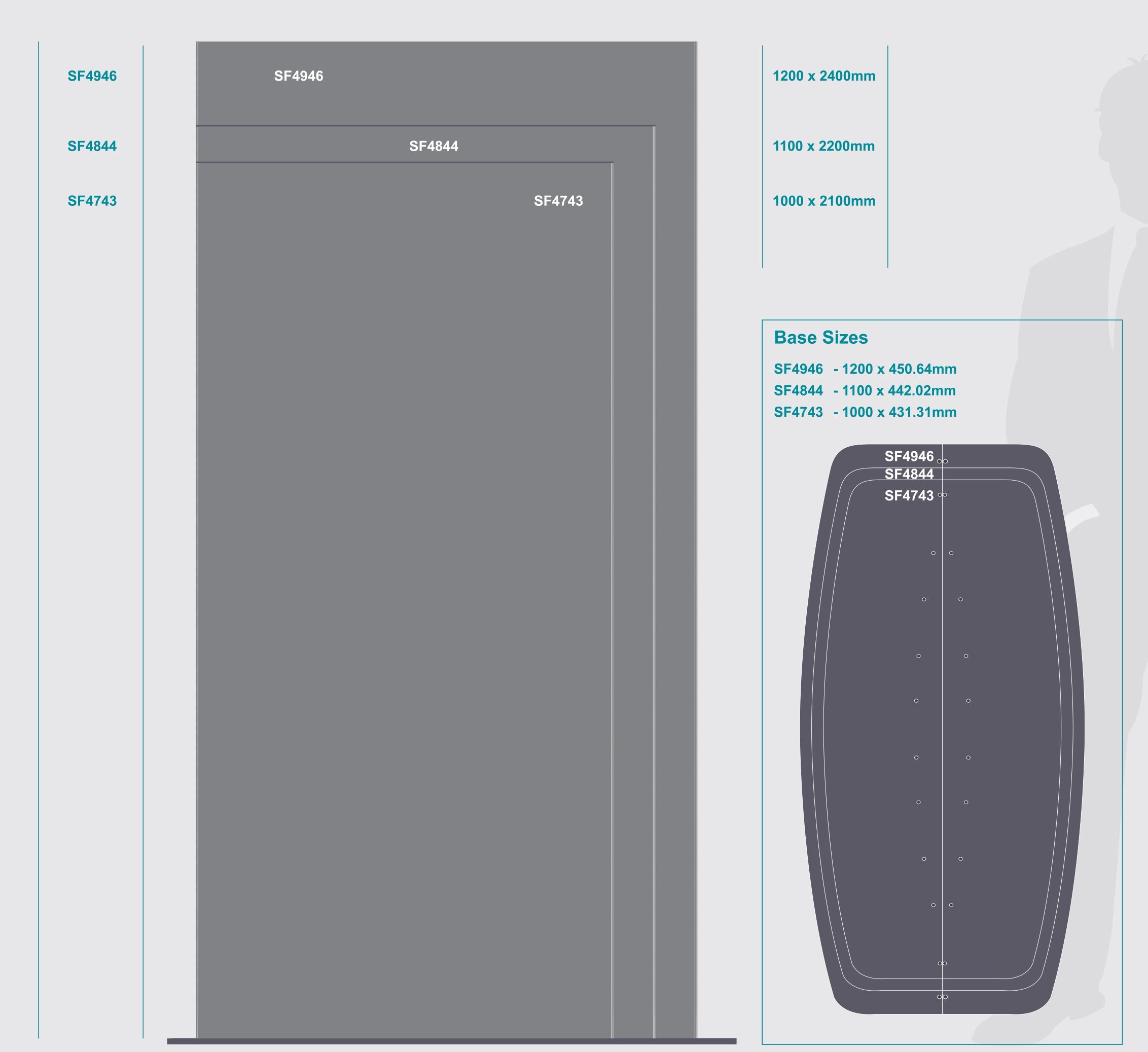 Sign Frame (1200*2400mm - Double Sided - Standing)
