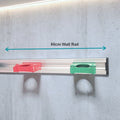 Janitorial Wall Rail Only 50cm (With Black End Clips)