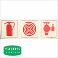 PHOTOLUMINESCENT 190MM SAFETY SIGN-F23-FIRE EXTINGUISHER+FIRE HOSE REEL+FIRE HYDRANT