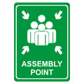 Green Assembly Point Symbolic Sign - Printed on White ACP (297 x 210mm)