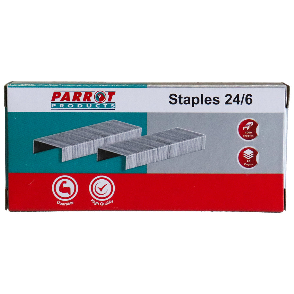 Staples (Staple Size: 24/6 - Box of 1000 - 20 Pages) Office Machine - Parrot at JATA KZN Durban