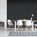 Acoustic Slatted Wall Panel 600  2400mm  Black Wood