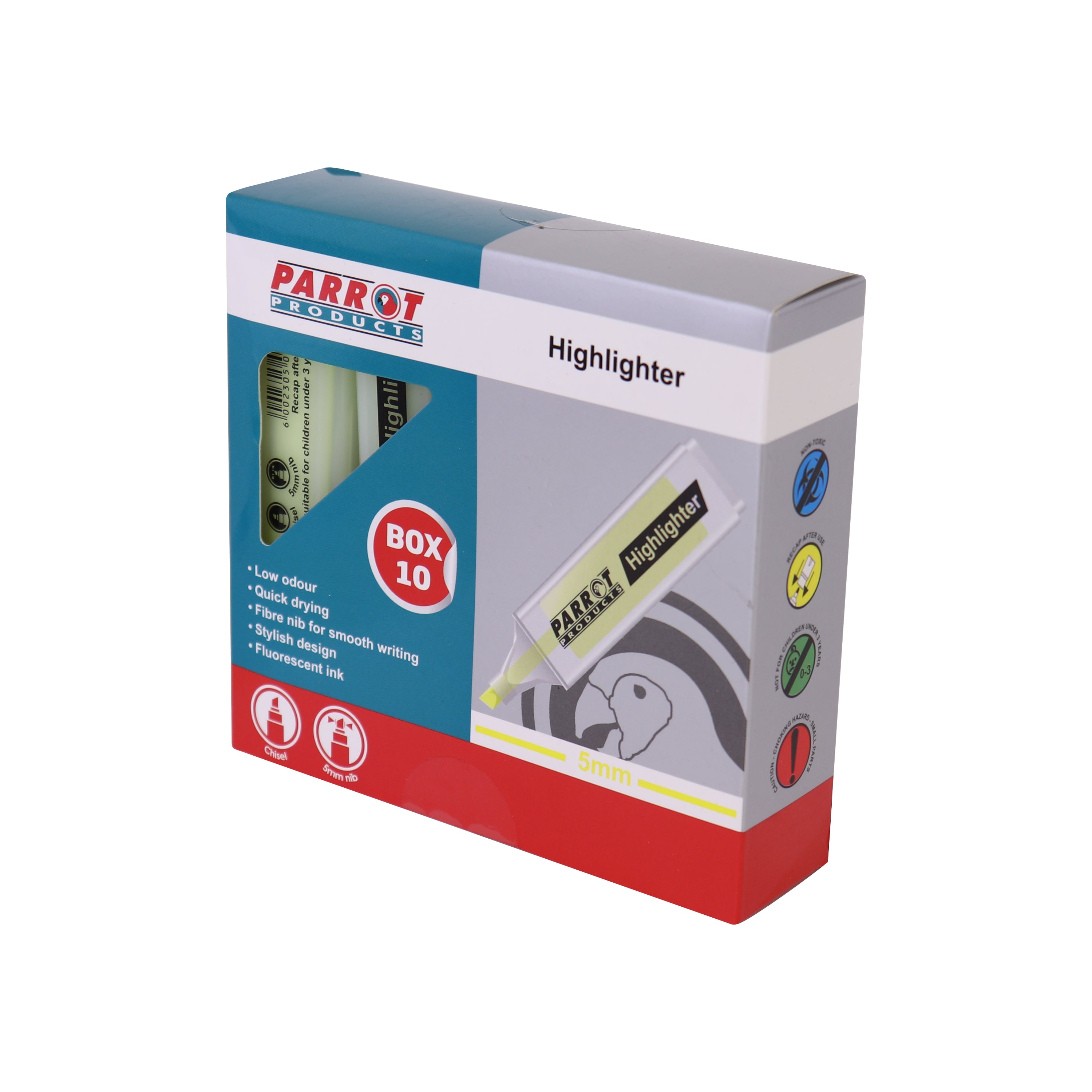 Highlighter Marker Box (10 Markers - Yellow)