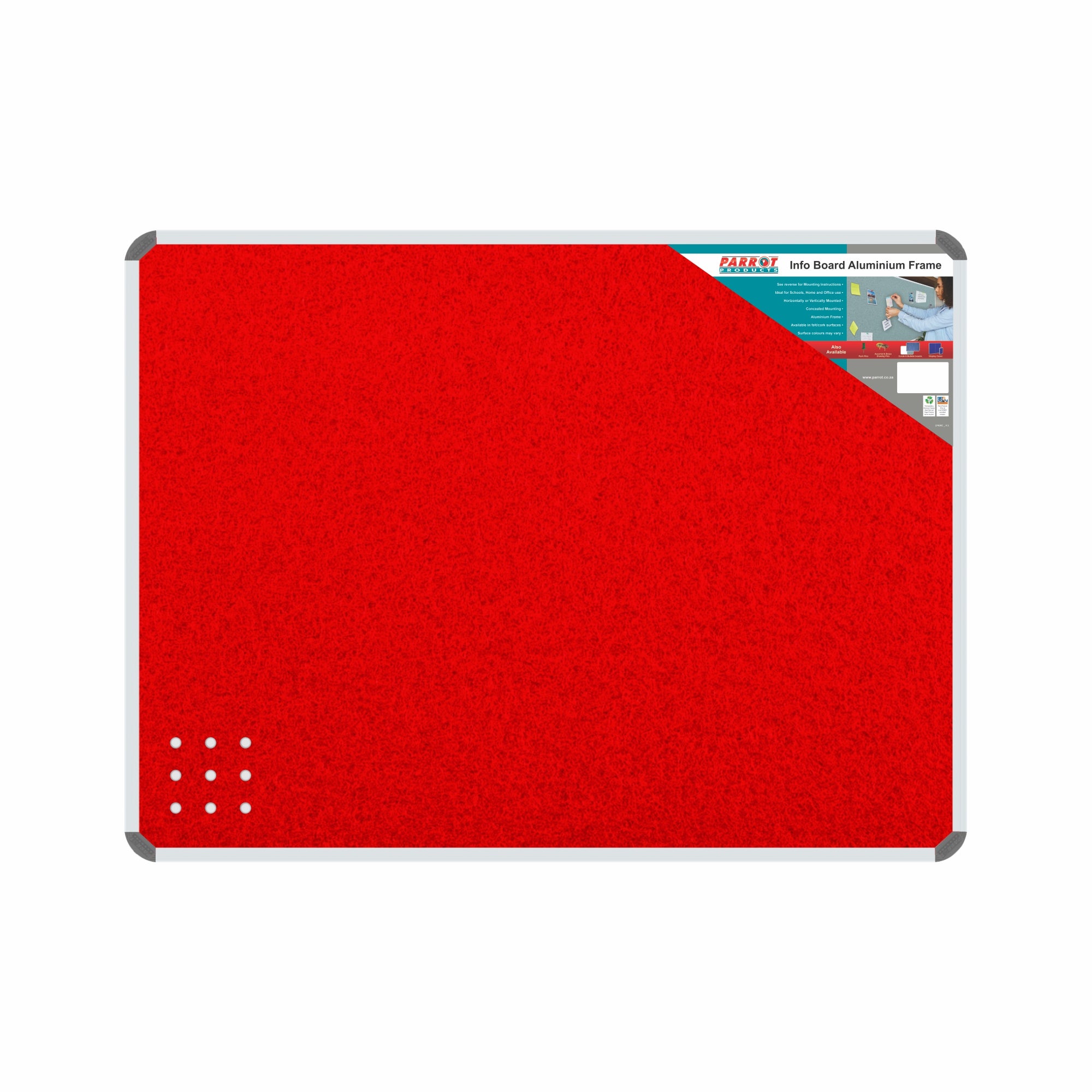 Info Board (Aluminium Frame - 1200*1000mm - Red)