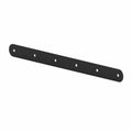 Slatted Panel Multi-Hook Bracket  Black Steel Wall Hook Rail