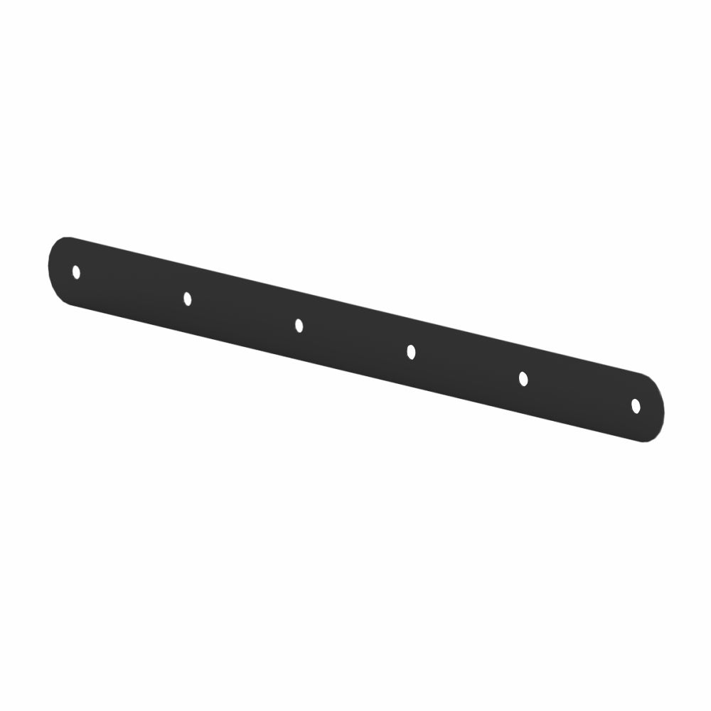 Slatted Panel Multi-Hook Bracket  Black Steel Wall Hook Rail