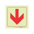 Photoluminescent 190mm Safety Sign F38 Arrow Down