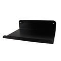 Slatted Panel Steel Shelf  300mm Black Feature Wall Shelf