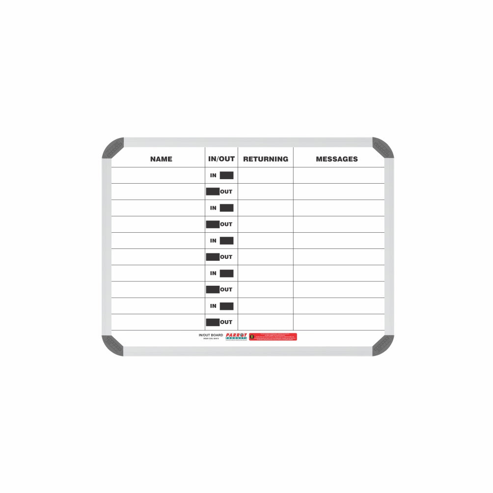 IN/OUT BOARD MAGNETIC 10 PEOPLE 600*450MM