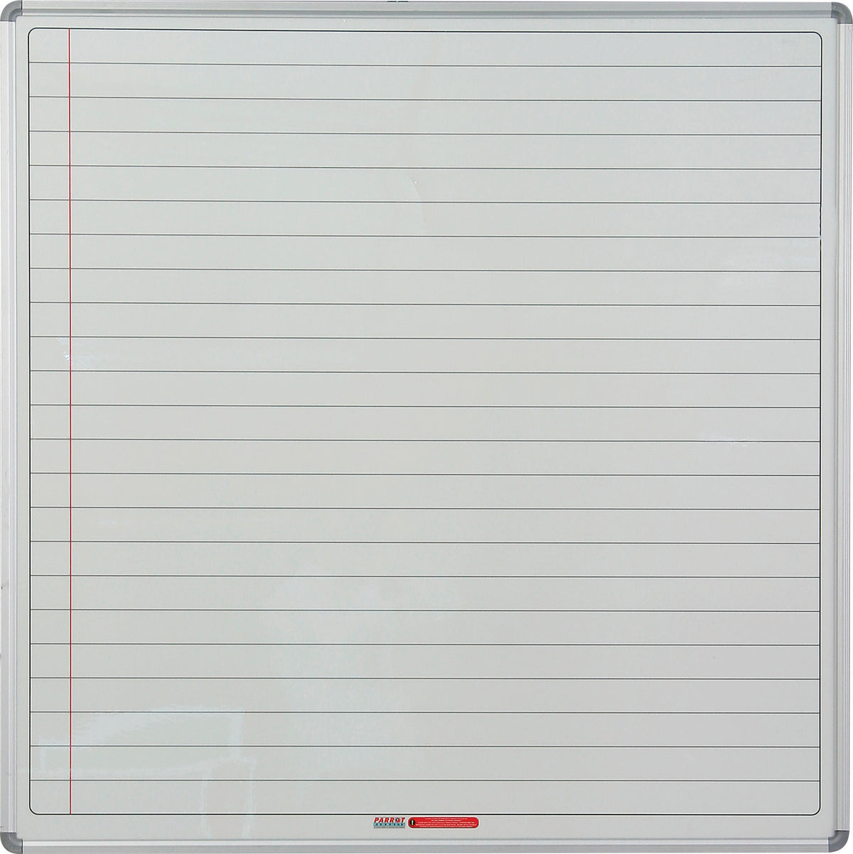 Educational Board Magnetic Whiteboard (1220*1220 - White Lines. Side Panel - Option A) 1220x1220mm Bulletin Board - Parrot at