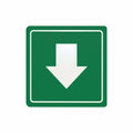 Green Arrow Symbolic Sign - Printed on White ACP (150 x 150mm)