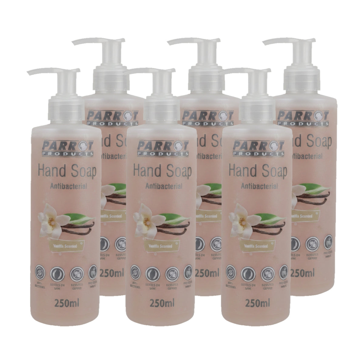 ANTIBACTERIAL HAND SOAP VANILLA 250ML BOX OF 6